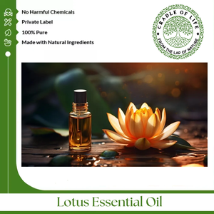 El aceite de loto proviene de la planta de loto que tiene flores cónicas y una serie de hojas circulares. - Product Image 4