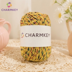 ไหมพรมถัก Charmkey 100% คอตตอน หลากสี ลายจุด เนื้อนุ่ม ระบายอากาศได้ดี เหมาะสำหรับถักโครเชต์ด้วยมือ สำหรับเสื้อผ้าเด็ก ผ้าคลุมไหล่ งาน DIY ในช่วงฤดูร้อน - Product Image 2
