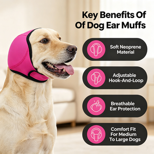 Orejeras para Perros, Protección Contra el Ruido, Orejeras para Perros Felices, Productos para Aliviar la Ansiedad de las Mascotas, Cubre Orejas para Perros, Cómodas, Suaves y Elásticas - Product Image 3