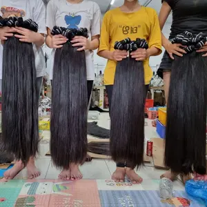 热卖生越南头发未加工的原始天然波浪头发供应商越南角质层对齐生人发