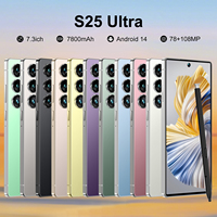 Téléphones mobiles débloqués d'origine S25 Ultra haute performance, écran 7,3 pouces, 16 Go + 1 To, double carte, double veille, processeur Deca Core, Smartphone 5G