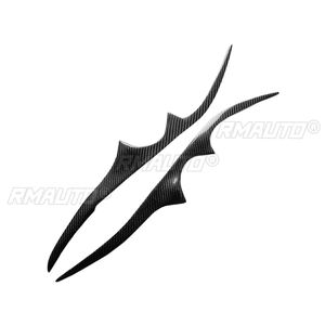 1 par de cubiertas de fibra de carbono real para faros delanteros de coche, estilo ceja/olla, para Subaru Legacy Outback JDM 2006 2007 2008 - Product Image 2