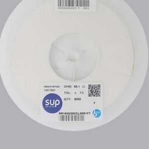Manufacturer Direct RR1608 0603L68R1FT 0603 1608 Resistors Chip Resistors SMD Resistors 68.1ohm 1% 1/10W Thick Film Resistor - Product Image 1