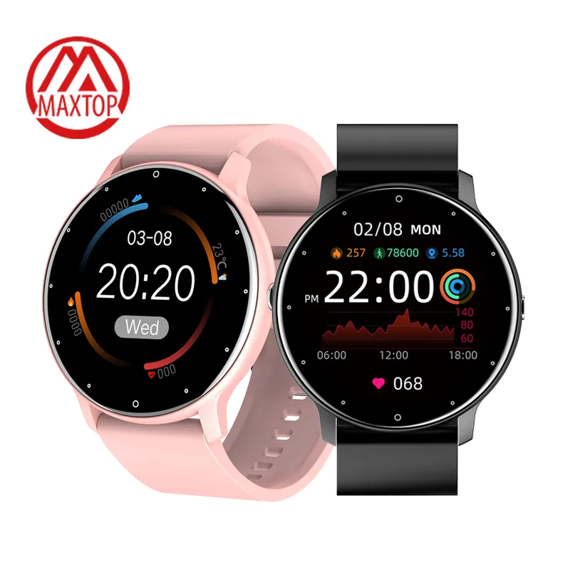 Maxtop China Manufacturers Stainless Steel Mesh Bands Unique Pink Couple Digital Smart Watch For Men's And Woman