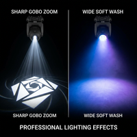 Projecteur LED mobile 3-en-1 BSW professionnel 300W Beam Spot Wash hybride DMX512 pour DJ, club, concert, théâtre