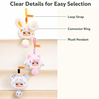 Jouet pendentif en peluche créatif série d'animaux mignons boîtes cadeaux de poupée porte-clés en peluche jouet en peluche tendance