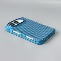 Étui de téléphone en fibre d'aramide JOYPORODO V-K01 pour iPhone Duo, charge magnétique sans fil, coque arrière fine pliable