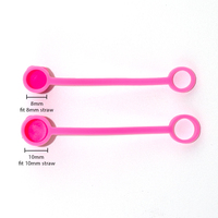 Couvre-pailles personnalisés en silicone souple 2D, 10 mm et 8 mm, avec logo d'entreprise ou d'anime, fabriqués sur mesure par le fabricant OEM