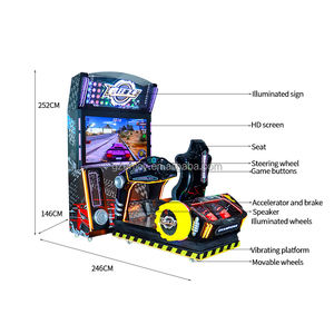 Simulatore di Corse Automobilistiche a Gettoni, Macchina Arcade per Divertimento al Coperto, Gioco Dinamico di Simulazione di Corse Automobilistiche e Motociclistiche - Product Image 5