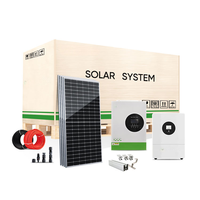 Système solaire hybride tout-en-un AHTECH 5kW 10kW 15kW 20kW, système de stockage d'énergie solaire triphasé, prix d'usine