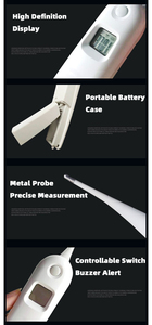 เครื่องวัดอุณหภูมิสัตวแพทย์เครื่องวัดอุณหภูมิสัตว์อย่างรวดเร็วเครื่องวัดอุณหภูมิทางทวารหนักหมูวัวแกะสัตว์เลี้ยง - Product Image 3