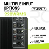 Carte d'amplificateur RQSONIC AHH-220W 2.1 canaux, amplificateur de puissance de classe H professionnel pour haut-parleur actif