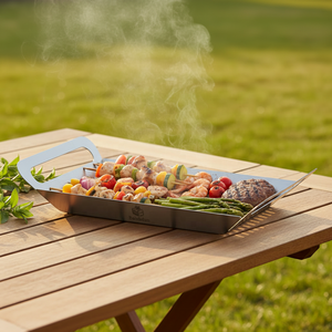 Cesta de Acero Inoxidable para Asar Carne, Camarones, Verduras, Accesorios para Barbacoa, Cestas para Asar para Todas las Parrillas y Ahumadores - Product Image 1