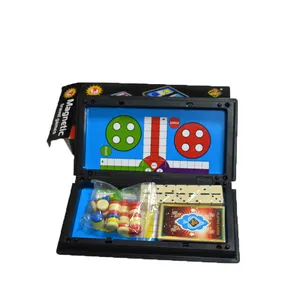 4合1旅行磁板游戏Ludo多米诺骨牌双陆棋套装