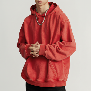 New Arrival <b>Men's</b> Cotton <b>Pullover</b> Hoodies Solid Color Customizable Size And Logo Oem Service <b>Men</b> Hoodies - Product Image 1