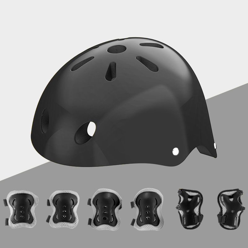Bleu [Ensemble de casque et d'équipement de protection 7 pièces]
