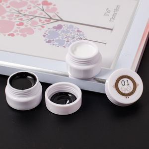 Etiqueta privada 5g alto pigmento buen fácil Color adhesivo Vernis semipermanente Super blanco negro Gel pintura arte de uñas - Product Image 1