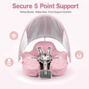 Siège de bain flottant non <span class=keywords><strong>gonflable</strong></span> pour <span class=keywords><strong>bébé</strong></span> avec auvent, pour l'apprentissage de la natation des tout-petits, personnalisation OEM ODM - Product Image 4