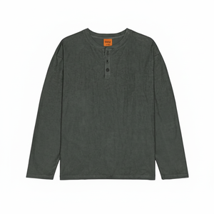 T-shirts Henley Homme Grande Taille Personnalisables avec Logo sur le Devant – 100% Coton Tricoté Écologique, Séchage Rapide, Qualité Supérieure - Product Image 1