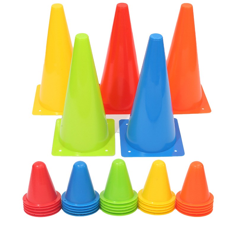 Wholesale Plastic Soccer Cones PE Material Multiple Sizes Football Training Agility Equipment