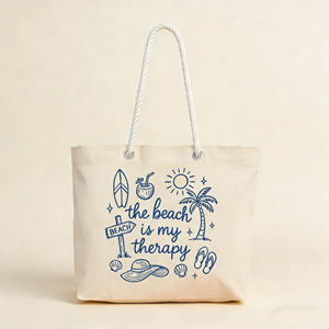 Bolsa de Gimnasio Extra Grande de Lona de Algodón con Asa Larga y Correa para el Hombro DB-0128 Hecha en China para Yoga, Uso Diario, Playa, Venta al por Mayor - Product Image 3