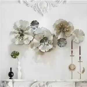 160X68cm French Light Luxury Iron Art Wall Hanging Decoration Items Flower Creative Bedroom Bed Head Wall Hanging Decor