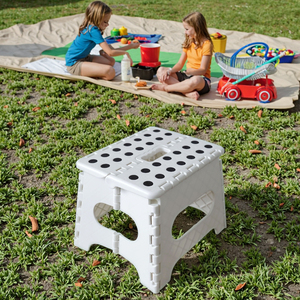 Thân thiện với môi 7.5 inch Mini tùy chỉnh nhựa ráp gấp bước trẻ em ghế Phân với logo - Product Image 1