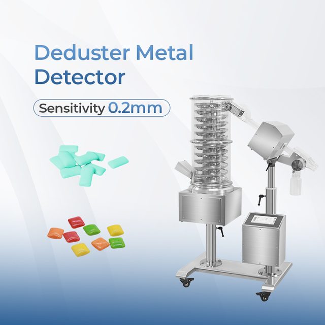 Automatic Height Adjustable High Sensitivity 0.2mm Metal Detector Tablet Deduster Metal Detection Machine