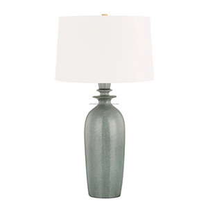 Lámpara de Mesa Moderna de Cerámica con Cuentas Azul Claro |   Iluminación Artesanal de Estilo Costero para Hoteles, Espacios Especiales y Salones - Product Image 5