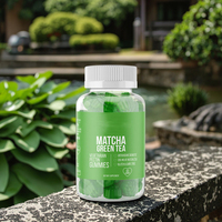 Complément Alimentaire Gommes Beauté au Thé Vert Matcha Brûleur de Graisse Abdominale Personnalisé Tonique Minceur pour Adultes 60 Comprimés Suppléments à Base de Plantes