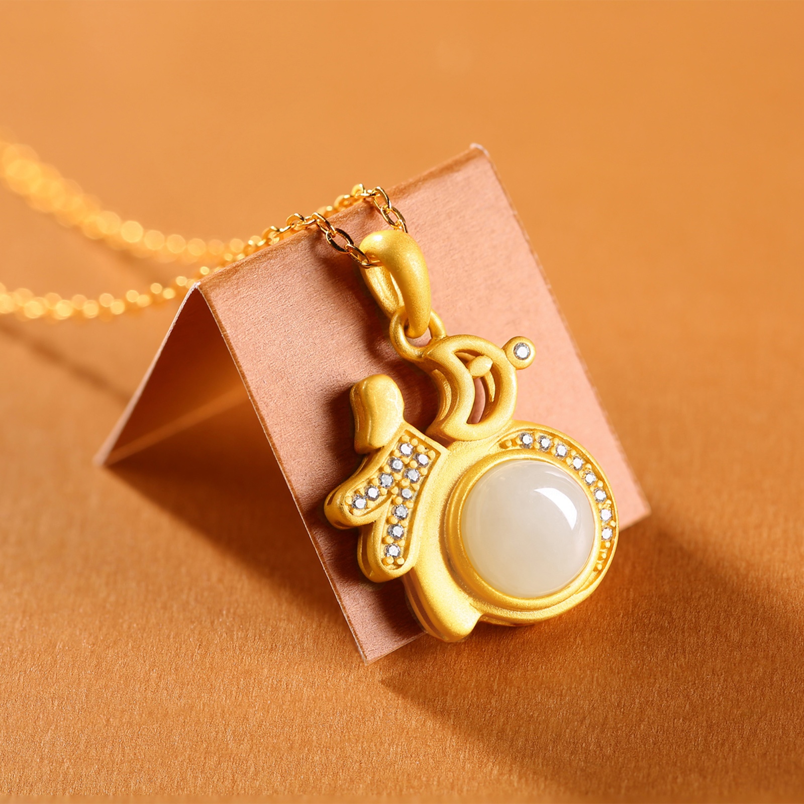 HMOIS Jade Jewelry Full of blessings Wholesale 925 Silver Natural Hotan White Jade Charms Pendants
