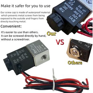 Vanne solénoïde Aomag 12V DC 6.5W 1 port en aluminium 1/8 NPT pour compresseur d'air CO2 - Product Image 6