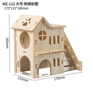 Decorazione estiva in legno <span class=keywords><strong>criceto</strong></span> casa di fuga a prova di morso arrampicata cottage - Product Image 6