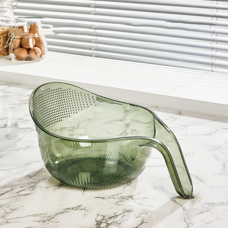 Rice washing basket [transparent green]