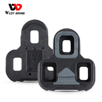 WEST BIKING Nouveau jeu de taquets de pédale Spd Plat 6 degrés pour système Spd Pièces de taquet de pédale de route Taquet de pédale autobloquant