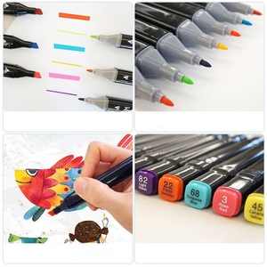 Lot de <span class=keywords><strong>marqueurs</strong></span> double pointe colorés en gros pour fabricants – Stylos aquarelles à base d'alcool pour la peinture, 262 couleurs – Promotion/École/Bureau - Product Image 2