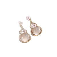 Anting Tusuk Tungsten Bentuk Labu LBT OEM untuk Wanita, Perak 925 Berlapis Elektro, Retro, Pesta Pernikahan, Mewah, Kelas Atas, Guangdong