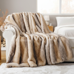 Plaids en fausse fourrure de vison Zhengtai, doux, moelleux et confortables, plaids de luxe en fausse fourrure - Product Image 1