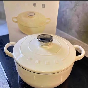 หม้อตุ๋นเหล็กหล่อเคลือบ Enamel ยี่ห้อ <span class=keywords><strong>Smeg</strong></span> ขนาด 24 ซม. ความจุ 4.5 ลิตร สำหรับเตาแก๊ส เหมาะสำหรับทำซุป สำหรับครอบครัว 3-5 คน แบบดัตช์โอเว่น 50s พร้อมหูจับ 2 ข้าง - Product Image 2