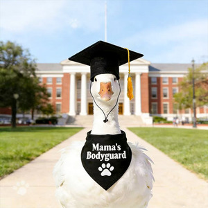 Gorro de Graduación para Perro con Pañuelo Estampado 'Mama's Bodyguard' para Perros, Gatos y Otros Mascotas, Estilo Divertido para Todas las Estaciones - Product Image 1