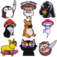 Vente en gros de patchs brodés de dessins animés écologiques personnalisés Logo personnalisé serviette thermocollante patchs de presse à chaud