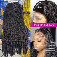Perruque en cheveux humains bouclés birmans en gros, perruque à cuticules alignées, perruque frontale en dentelle HD 13x6 sans colle en cheveux humains vierges