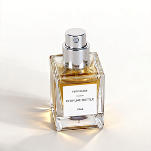Wholesale New 15ml Square Glass <strong>Perfume</strong> Bottle <strong>Mini</strong> Crimp <strong>Perfume</strong> Spray Bottle With Ball Cap - Product Image 2