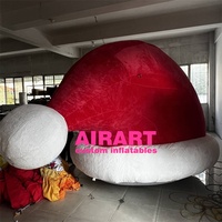 Chapeau de Noël gonflable géant Peut être accroché sur le toit