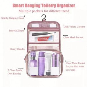 Trousse de Toilette Suspendue Imperméable en PVC Transparent avec Fermeture Éclair, Personnalisable avec Logo et Lettres, pour Voyage, Vente en Gros par Design Factory - Product Image 4