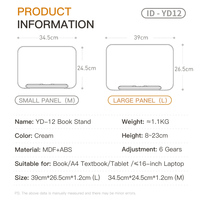 Support de lecture et d'écriture à deux niveaux personnalisé YD-12, table d'ordinateur portable en bois réglable pour l'étude des enfants et les outils de bureau à domicile pour adultes