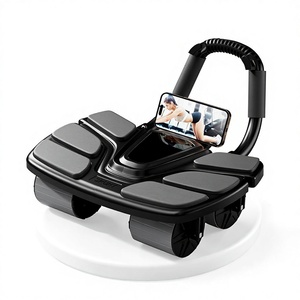<span class=keywords><strong>Rueda</strong></span> de Entrenamiento <span class=keywords><strong>Abdominal</strong></span> de Cuatro Ruedas <span class=keywords><strong>con</strong></span> Rebote Automático, Temporizador Inteligente, Soporte para Codos, Material ABS Multifuncional - Product Image 1