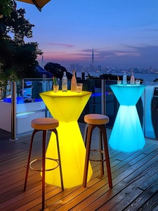 All'ingrosso tavolo da <span class=keywords><strong>Bar</strong></span> alto e fresco Night Club per il noleggio di feste illuminato a Led tavolo da Cocktail luminoso mobili da <span class=keywords><strong>Bar</strong></span> - Product Image 2