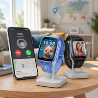 Montre connectée 4G pour enfants avec GPS et appels téléphoniques, montre pour enfants avec emplacement pour carte SIM 4G, montre connectée pour enfants