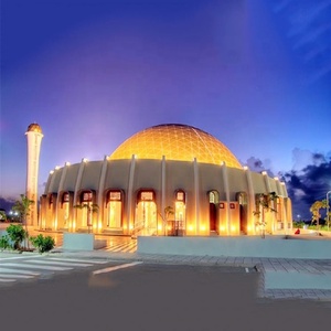 High Quality Tempered Glass Space Frame Steel Skylight Roof Prefabricated Wedding Hall <strong>Mosque</strong> Dome Design - Product Image 2